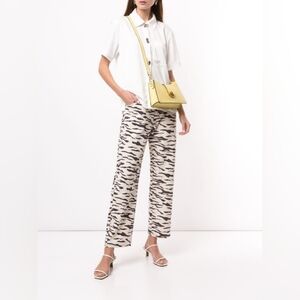 Rejina Pyo Tiger Print Straight Pants L